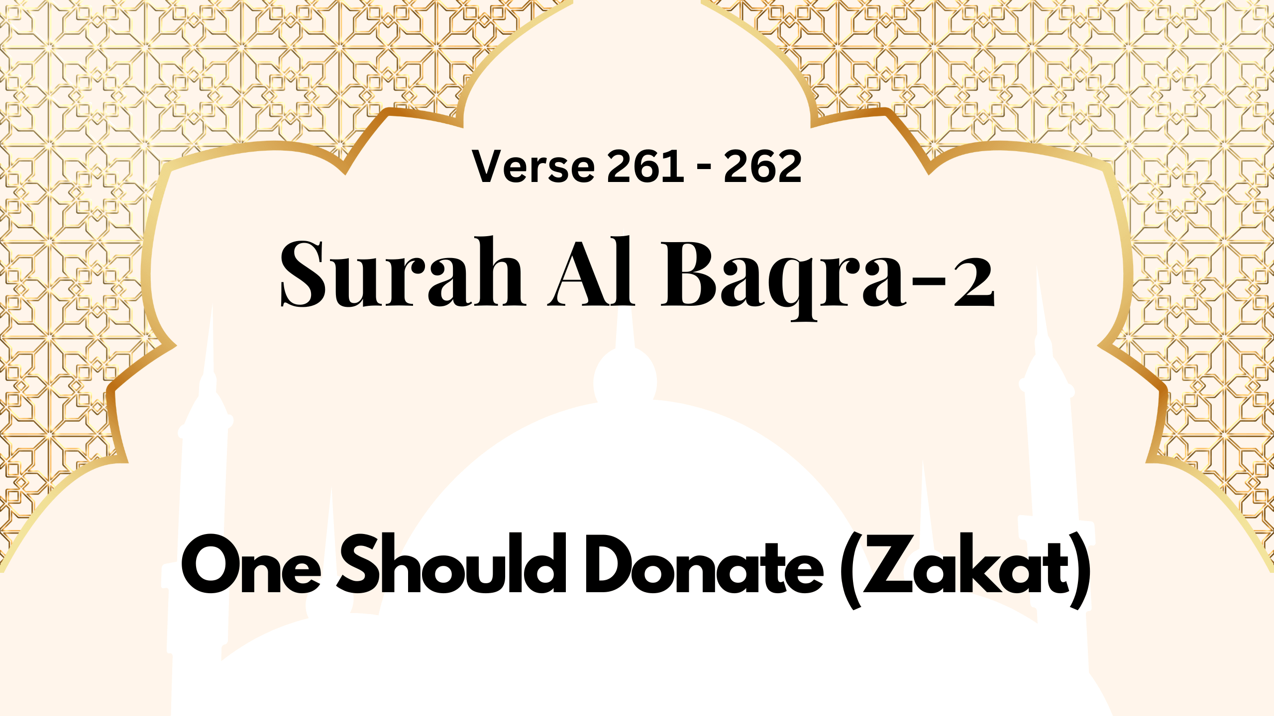 One Should Donate - Zakat