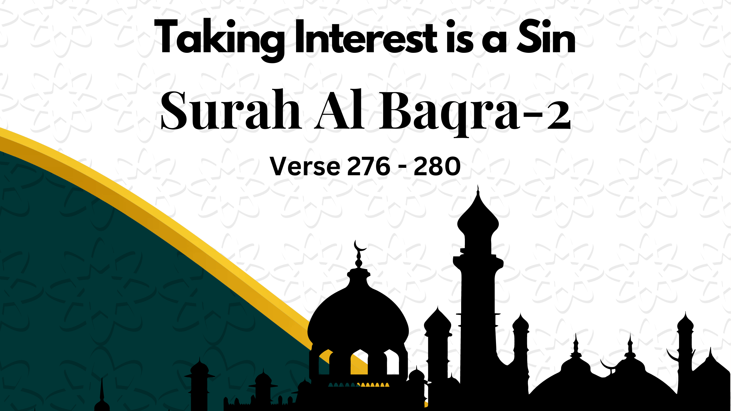 Taking Interest is a Sin